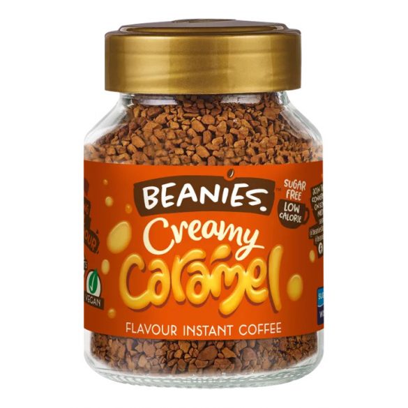 Beanies Creamy Caramel Karamell ízesítésû azonnal oldódó kávé 50g